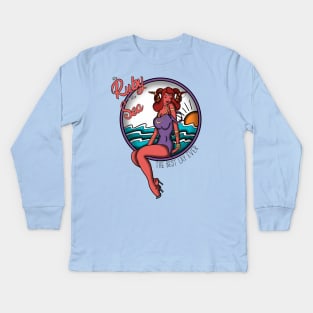 Ruby of the Sea Kids Long Sleeve T-Shirt